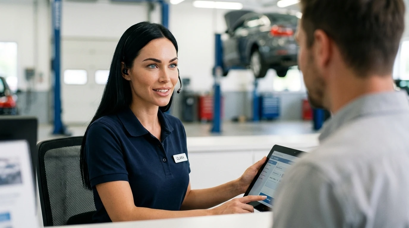 Oficinas e stands auto: marcação de serviços por telefone com IA
